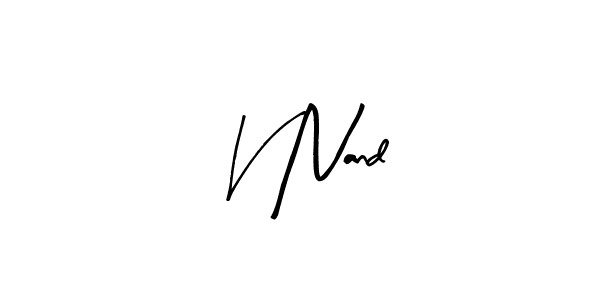 The best way (Arty Signature) to make a short signature is to pick only two or three words in your name. The name V Nand include a total of six letters. For converting this name. V Nand signature style 8 images and pictures png