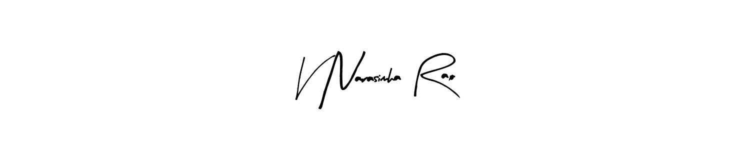 Make a beautiful signature design for name V Narasimha Rao. With this signature (Arty Signature) style, you can create a handwritten signature for free. V Narasimha Rao signature style 8 images and pictures png