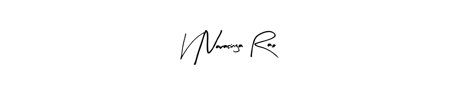 Arty Signature is a professional signature style that is perfect for those who want to add a touch of class to their signature. It is also a great choice for those who want to make their signature more unique. Get V Narasinga Rao name to fancy signature for free. V Narasinga Rao signature style 8 images and pictures png