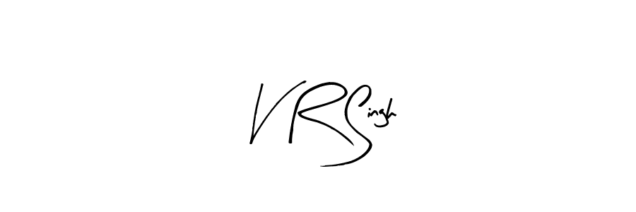 The best way (Arty Signature) to make a short signature is to pick only two or three words in your name. The name V R Singh include a total of six letters. For converting this name. V R Singh signature style 8 images and pictures png