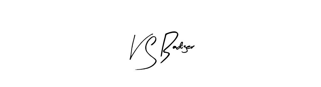 Also we have V S Badiger name is the best signature style. Create professional handwritten signature collection using Arty Signature autograph style. V S Badiger signature style 8 images and pictures png