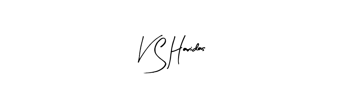 Use a signature maker to create a handwritten signature online. With this signature software, you can design (Arty Signature) your own signature for name V S Haridas. V S Haridas signature style 8 images and pictures png