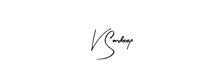 if you are searching for the best signature style for your name V Sandeep. so please give up your signature search. here we have designed multiple signature styles  using Arty Signature. V Sandeep signature style 8 images and pictures png