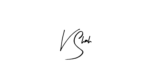 How to make V Shah name signature. Use Arty Signature style for creating short signs online. This is the latest handwritten sign. V Shah signature style 8 images and pictures png