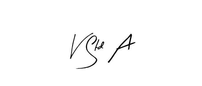 Use a signature maker to create a handwritten signature online. With this signature software, you can design (Arty Signature) your own signature for name V Std A. V Std A signature style 8 images and pictures png