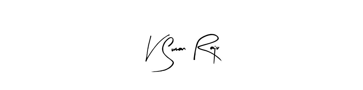 Make a beautiful signature design for name V Suman Raju. With this signature (Arty Signature) style, you can create a handwritten signature for free. V Suman Raju signature style 8 images and pictures png