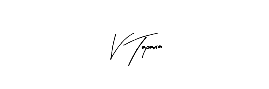 How to make V Taparia name signature. Use Arty Signature style for creating short signs online. This is the latest handwritten sign. V Taparia signature style 8 images and pictures png