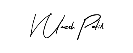 The Arty Signature handwriting style adds charm and authenticity to name V Umesh Patil. A wonderful choice for personal thank-you notes. V Umesh Patil signature style 8 images and pictures png