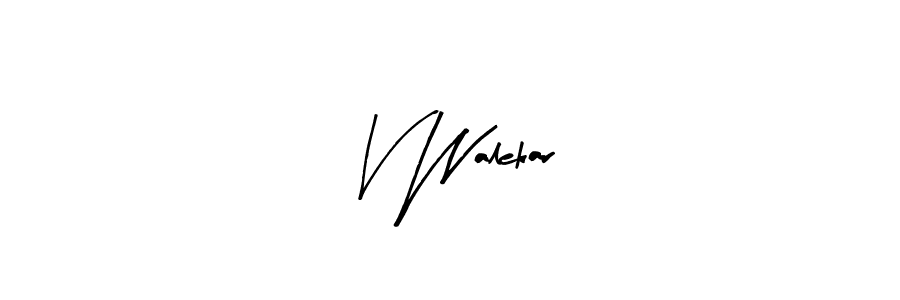 Design your own signature with our free online signature maker. With this signature software, you can create a handwritten (Arty Signature) signature for name V Walekar. V Walekar signature style 8 images and pictures png