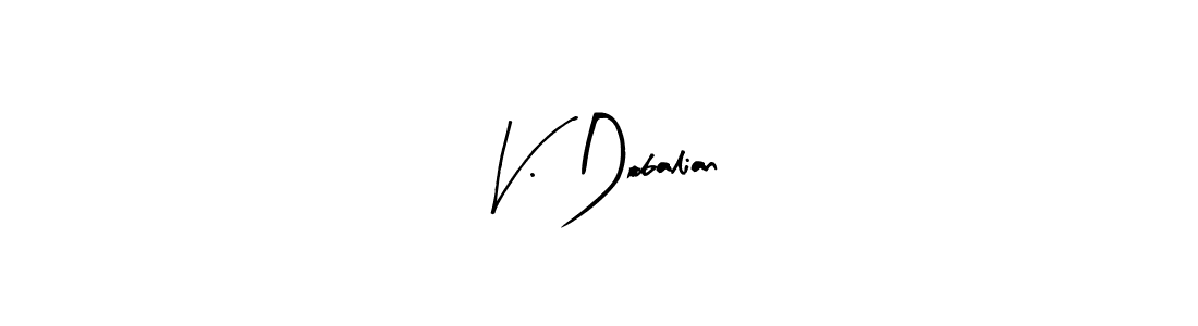 The best way (Arty Signature) to make a short signature is to pick only two or three words in your name. The name V. Dobalian include a total of six letters. For converting this name. V. Dobalian signature style 8 images and pictures png