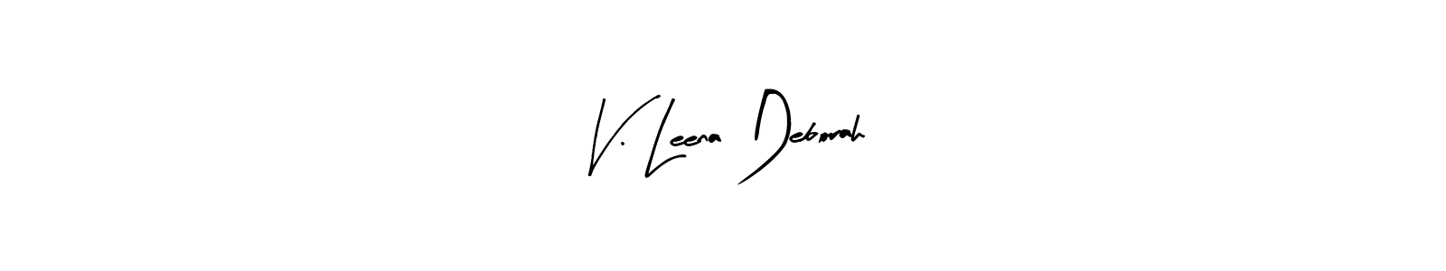 V. Leena Deborah stylish signature style. Best Handwritten Sign (Arty Signature) for my name. Handwritten Signature Collection Ideas for my name V. Leena Deborah. V. Leena Deborah signature style 8 images and pictures png