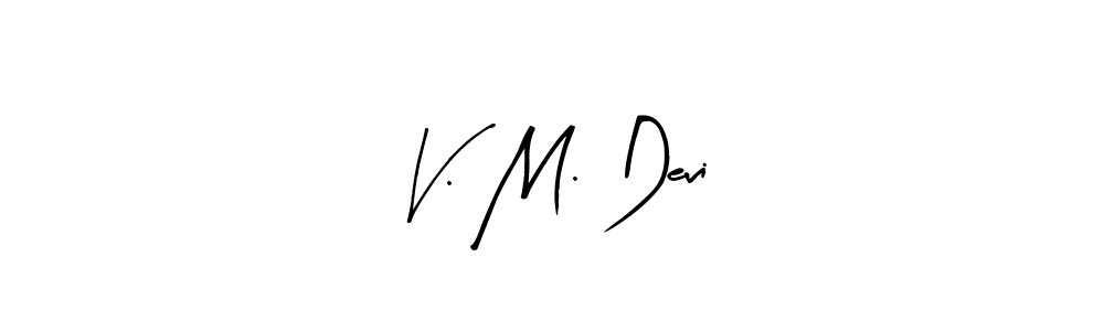 How to make V. M. Devi name signature. Use Arty Signature style for creating short signs online. This is the latest handwritten sign. V. M. Devi signature style 8 images and pictures png