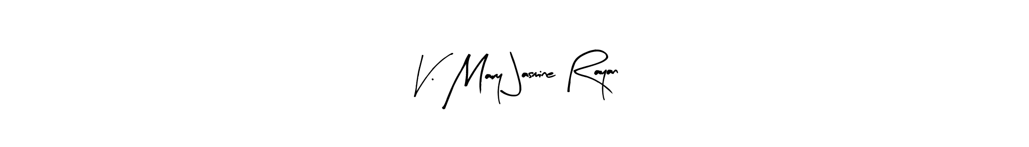 Similarly Arty Signature is the best handwritten signature design. Signature creator online .You can use it as an online autograph creator for name V. Mary Jasmine Rayan. V. Mary Jasmine Rayan signature style 8 images and pictures png