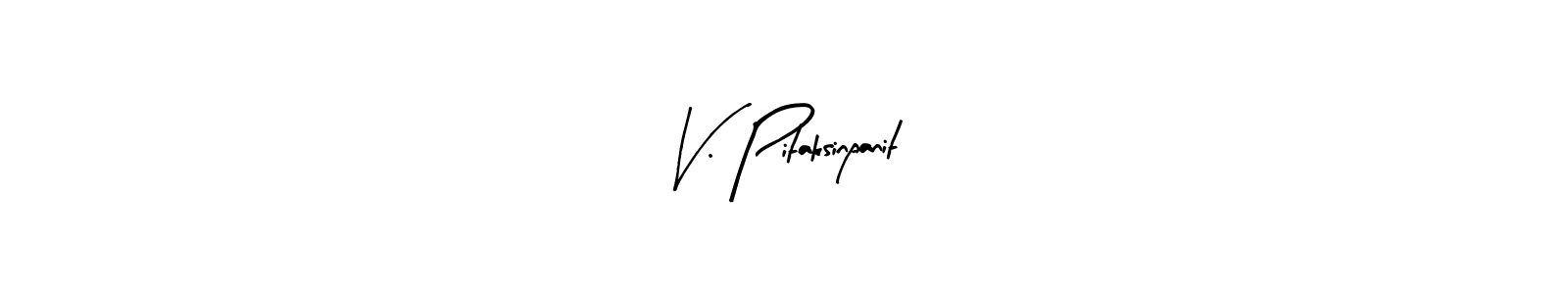 Create a beautiful signature design for name V. Pitaksinpanit. With this signature (Arty Signature) fonts, you can make a handwritten signature for free. V. Pitaksinpanit signature style 8 images and pictures png