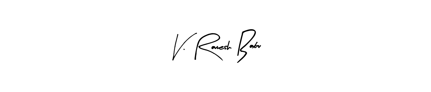 You can use this online signature creator to create a handwritten signature for the name V. Ramesh Babu. This is the best online autograph maker. V. Ramesh Babu signature style 8 images and pictures png