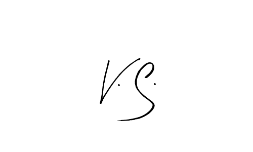 How to make V. S. name signature. Use Arty Signature style for creating short signs online. This is the latest handwritten sign. V. S. signature style 8 images and pictures png