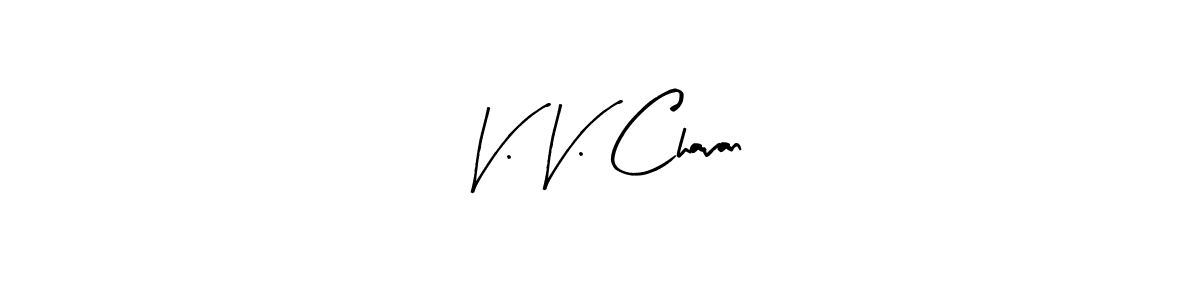 Create a beautiful signature design for name V. V. Chavan. With this signature (Arty Signature) fonts, you can make a handwritten signature for free. V. V. Chavan signature style 8 images and pictures png