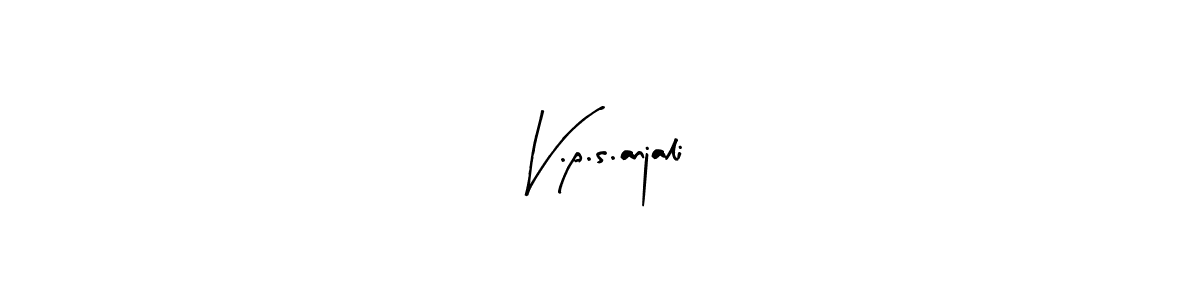 It looks lik you need a new signature style for name V.p.s.anjali. Design unique handwritten (Arty Signature) signature with our free signature maker in just a few clicks. V.p.s.anjali signature style 8 images and pictures png