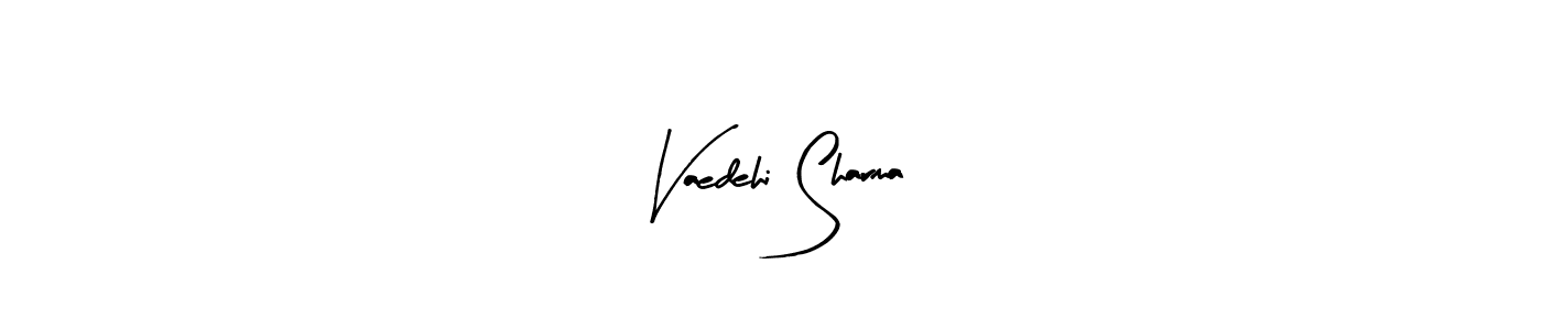 if you are searching for the best signature style for your name Vaedehi Sharma. so please give up your signature search. here we have designed multiple signature styles  using Arty Signature. Vaedehi Sharma signature style 8 images and pictures png