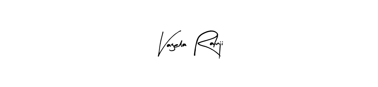 Arty Signature is a professional signature style that is perfect for those who want to add a touch of class to their signature. It is also a great choice for those who want to make their signature more unique. Get Vagela Ratnji name to fancy signature for free. Vagela Ratnji signature style 8 images and pictures png