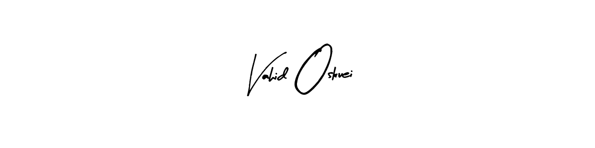 How to make Vahid Oskuei name signature. Use Arty Signature style for creating short signs online. This is the latest handwritten sign. Vahid Oskuei signature style 8 images and pictures png