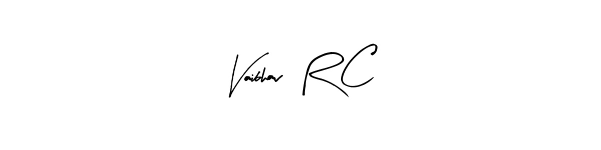 It looks lik you need a new signature style for name Vaibhav  R C. Design unique handwritten (Arty Signature) signature with our free signature maker in just a few clicks. Vaibhav  R C signature style 8 images and pictures png