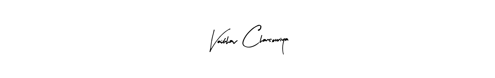 Use a signature maker to create a handwritten signature online. With this signature software, you can design (Arty Signature) your own signature for name Vaibhav Chansouriya. Vaibhav Chansouriya signature style 8 images and pictures png