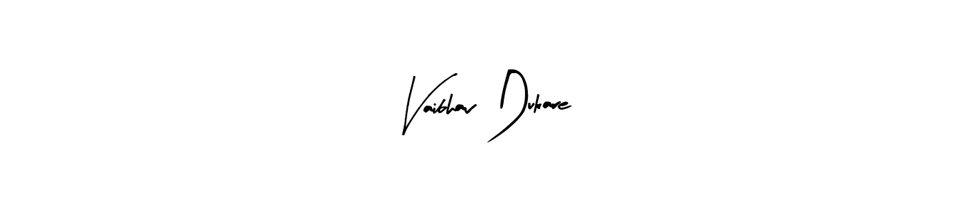 The best way (Arty Signature) to make a short signature is to pick only two or three words in your name. The name Vaibhav Dukare include a total of six letters. For converting this name. Vaibhav Dukare signature style 8 images and pictures png