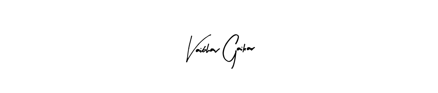 if you are searching for the best signature style for your name Vaibhav Gaikar. so please give up your signature search. here we have designed multiple signature styles  using Arty Signature. Vaibhav Gaikar signature style 8 images and pictures png