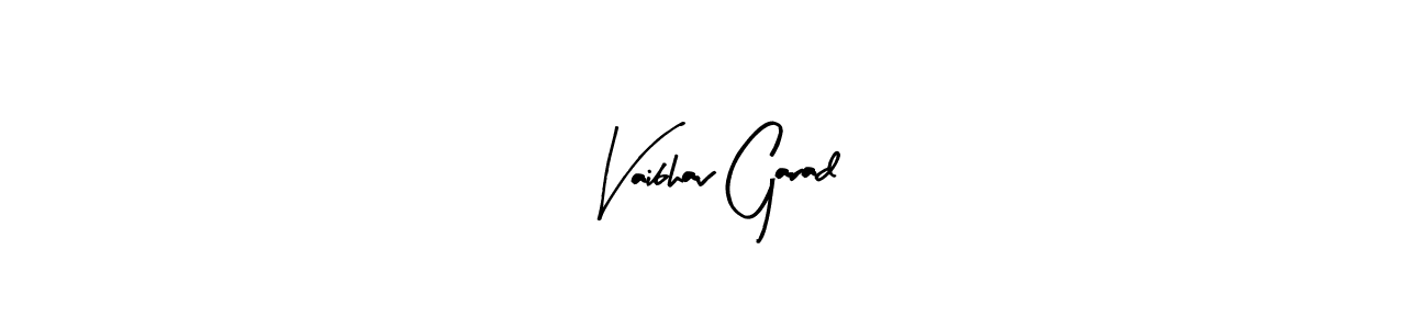 Design your own signature with our free online signature maker. With this signature software, you can create a handwritten (Arty Signature) signature for name Vaibhav Garad. Vaibhav Garad signature style 8 images and pictures png