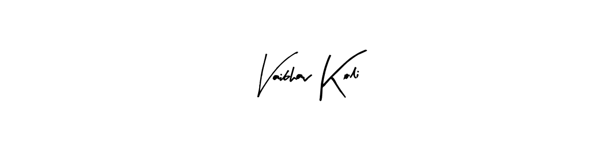 Use a signature maker to create a handwritten signature online. With this signature software, you can design (Arty Signature) your own signature for name Vaibhav Koli. Vaibhav Koli signature style 8 images and pictures png