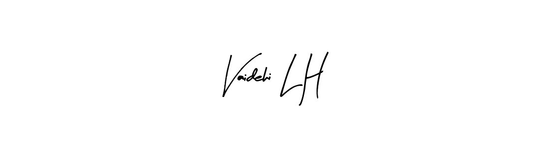Make a beautiful signature design for name Vaidehi L H. With this signature (Arty Signature) style, you can create a handwritten signature for free. Vaidehi L H signature style 8 images and pictures png