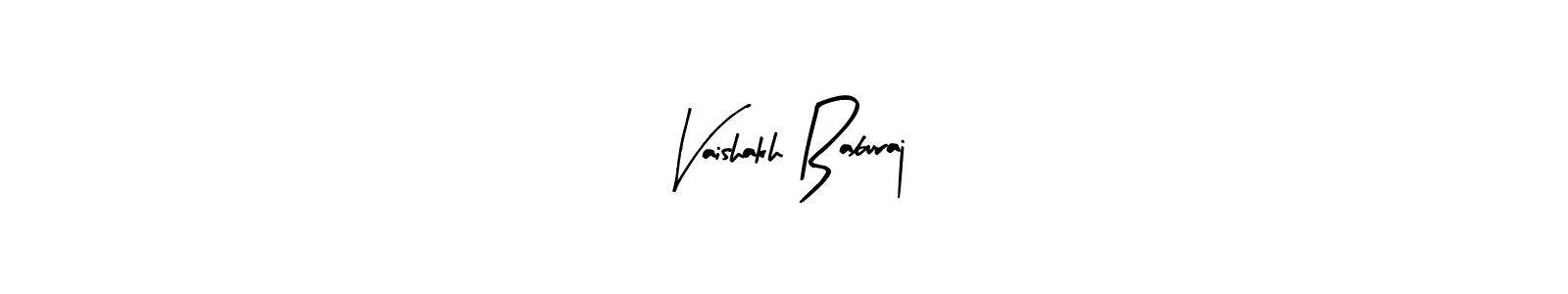 Use a signature maker to create a handwritten signature online. With this signature software, you can design (Arty Signature) your own signature for name Vaishakh Baburaj. Vaishakh Baburaj signature style 8 images and pictures png