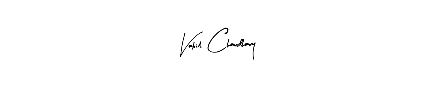 Design your own signature with our free online signature maker. With this signature software, you can create a handwritten (Arty Signature) signature for name Vakil Chaudhary. Vakil Chaudhary signature style 8 images and pictures png