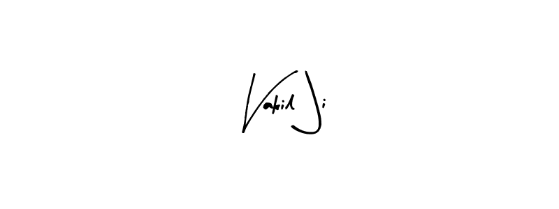 Similarly Arty Signature is the best handwritten signature design. Signature creator online .You can use it as an online autograph creator for name Vakil Ji. Vakil Ji signature style 8 images and pictures png