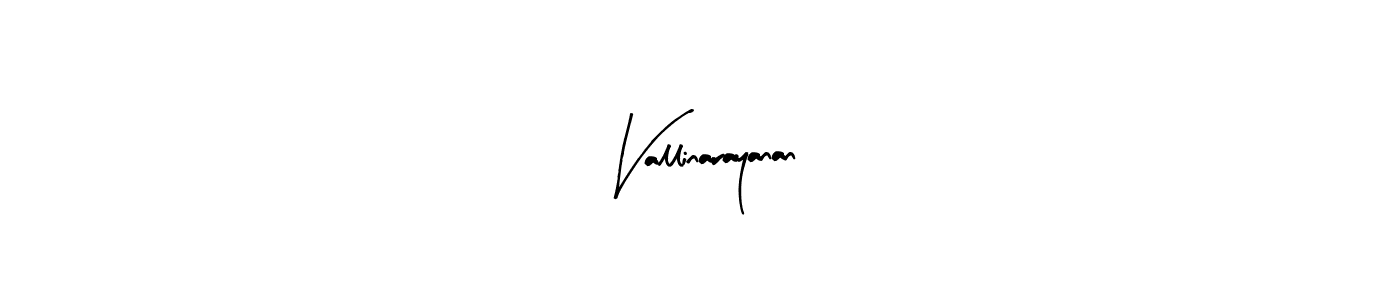 How to make Vallinarayanan name signature. Use Arty Signature style for creating short signs online. This is the latest handwritten sign. Vallinarayanan signature style 8 images and pictures png