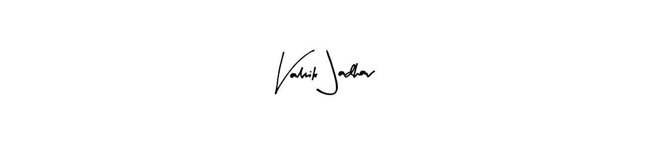 Make a beautiful signature design for name Valmik Jadhav. With this signature (Arty Signature) style, you can create a handwritten signature for free. Valmik Jadhav signature style 8 images and pictures png