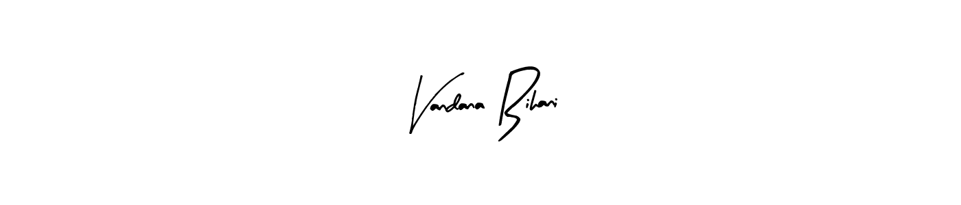 How to Draw Vandana Bihani signature style? Arty Signature is a latest design signature styles for name Vandana Bihani. Vandana Bihani signature style 8 images and pictures png
