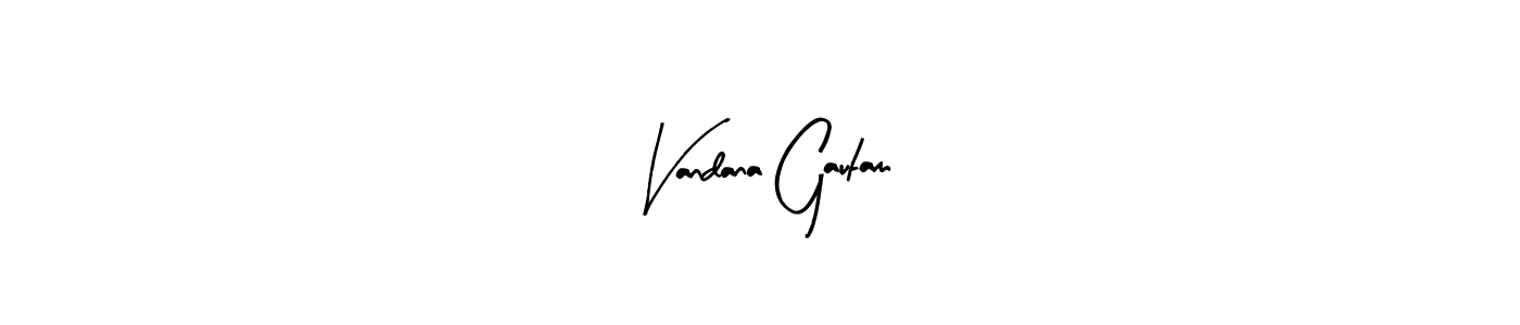 Make a short Vandana Gautam signature style. Manage your documents anywhere anytime using Arty Signature. Create and add eSignatures, submit forms, share and send files easily. Vandana Gautam signature style 8 images and pictures png