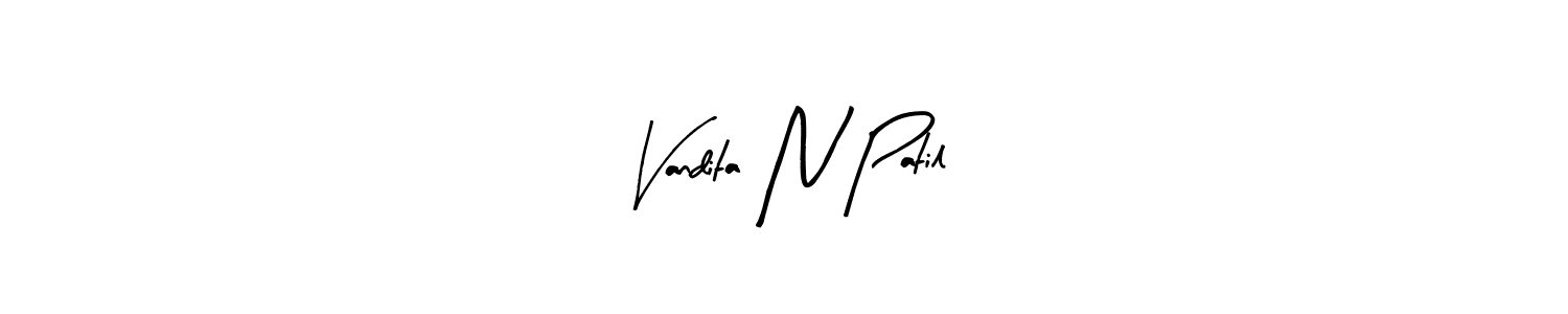 Make a beautiful signature design for name Vandita N Patil. With this signature (Arty Signature) style, you can create a handwritten signature for free. Vandita N Patil signature style 8 images and pictures png