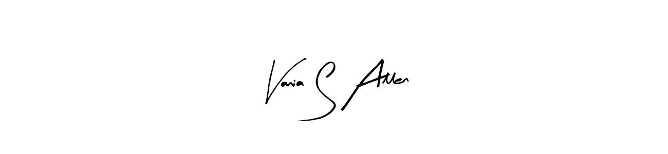 Similarly Arty Signature is the best handwritten signature design. Signature creator online .You can use it as an online autograph creator for name Vania S Allen. Vania S Allen signature style 8 images and pictures png