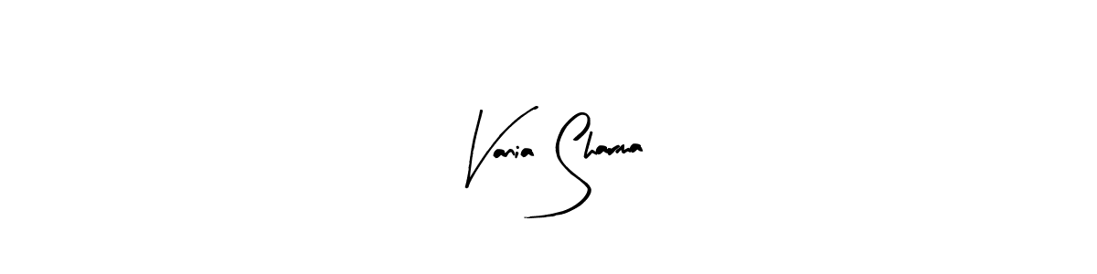 How to make Vania Sharma name signature. Use Arty Signature style for creating short signs online. This is the latest handwritten sign. Vania Sharma signature style 8 images and pictures png