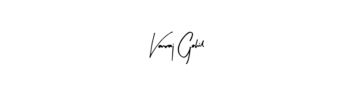 How to make Vanraj Gohil signature? Arty Signature is a professional autograph style. Create handwritten signature for Vanraj Gohil name. Vanraj Gohil signature style 8 images and pictures png