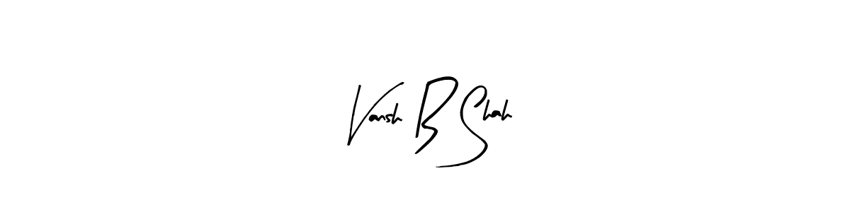 Also You can easily find your signature by using the search form. We will create Vansh B Shah name handwritten signature images for you free of cost using Arty Signature sign style. Vansh B Shah signature style 8 images and pictures png