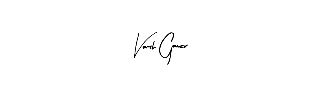 Here are the top 10 professional signature styles for the name Vansh Gamer. These are the best autograph styles you can use for your name. Vansh Gamer signature style 8 images and pictures png