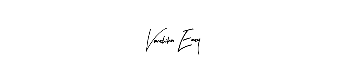Make a beautiful signature design for name Vanshika Easy. With this signature (Arty Signature) style, you can create a handwritten signature for free. Vanshika Easy signature style 8 images and pictures png