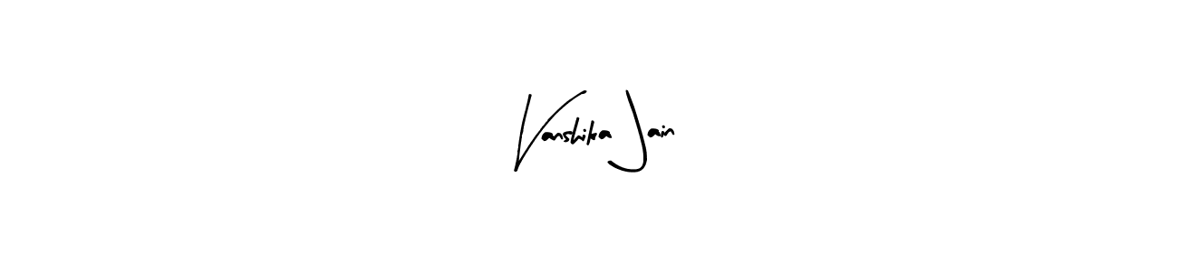 Vanshika Jain stylish signature style. Best Handwritten Sign (Arty Signature) for my name. Handwritten Signature Collection Ideas for my name Vanshika Jain. Vanshika Jain signature style 8 images and pictures png