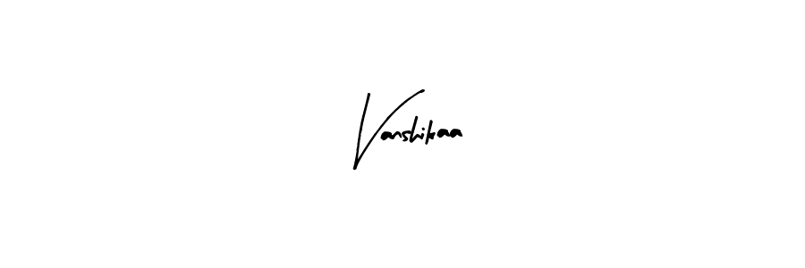 Also You can easily find your signature by using the search form. We will create Vanshikaa name handwritten signature images for you free of cost using Arty Signature sign style. Vanshikaa signature style 8 images and pictures png