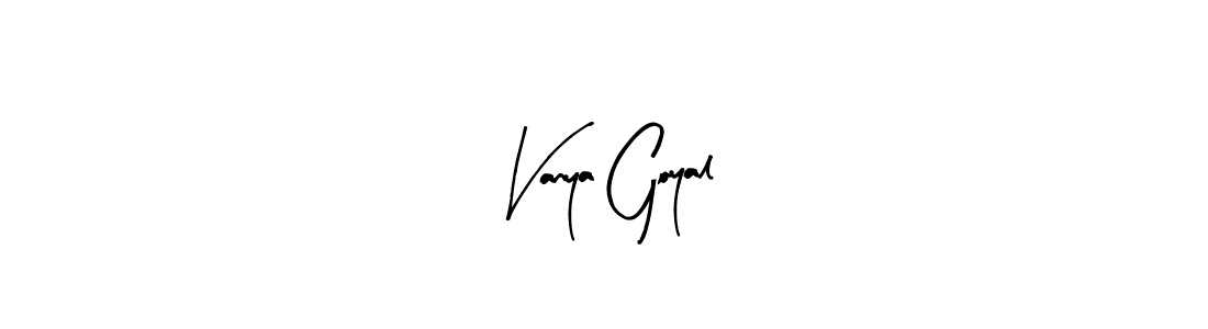 Design your own signature with our free online signature maker. With this signature software, you can create a handwritten (Arty Signature) signature for name Vanya Goyal. Vanya Goyal signature style 8 images and pictures png