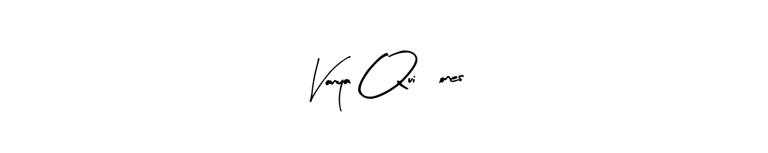 How to make Vanya Quiñones name signature. Use Arty Signature style for creating short signs online. This is the latest handwritten sign. Vanya Quiñones signature style 8 images and pictures png